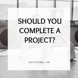 Should you complete a LSS project after training? 